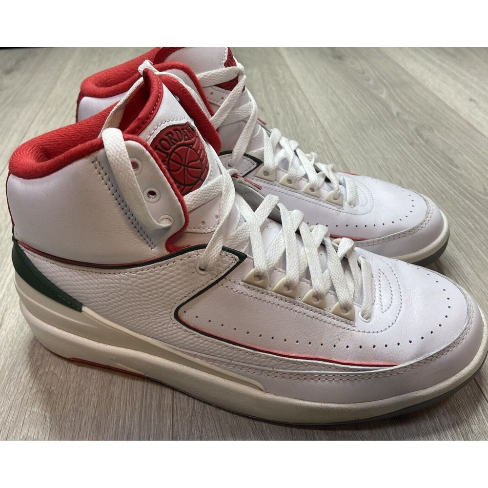 Nike Air Jordan 2 Retro Shoes Men 10 DR8884-101 Origins White Fire Red Sneakers